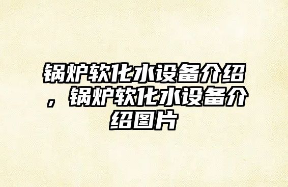 鍋爐軟化水設備介紹，鍋爐軟化水設備介紹圖片