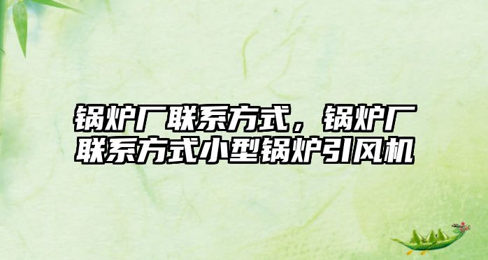 鍋爐廠聯(lián)系方式，鍋爐廠聯(lián)系方式小型鍋爐引風(fēng)機(jī)