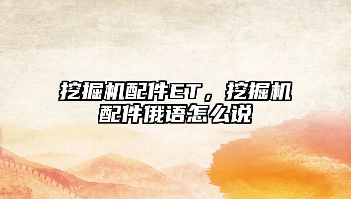 挖掘機配件ET，挖掘機配件俄語怎么說