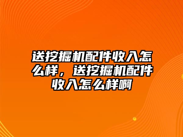 送挖掘機(jī)配件收入怎么樣，送挖掘機(jī)配件收入怎么樣啊