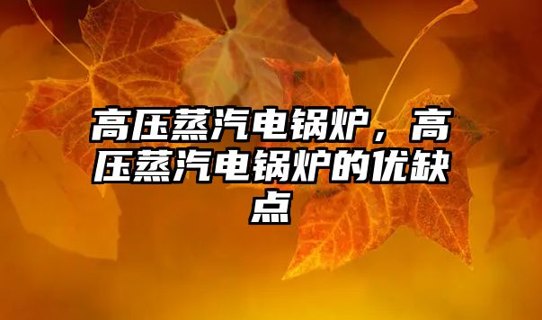 高壓蒸汽電鍋爐，高壓蒸汽電鍋爐的優(yōu)缺點(diǎn)