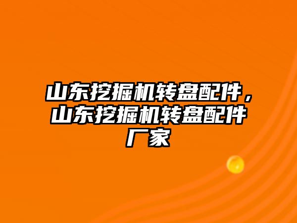 山東挖掘機轉盤配件，山東挖掘機轉盤配件廠家