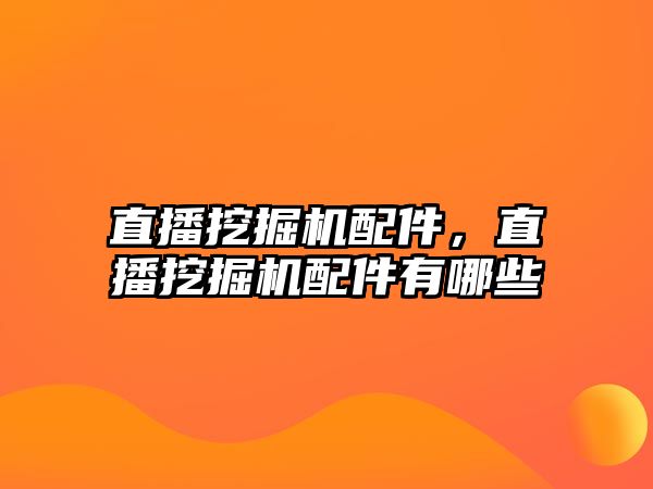 直播挖掘機配件，直播挖掘機配件有哪些