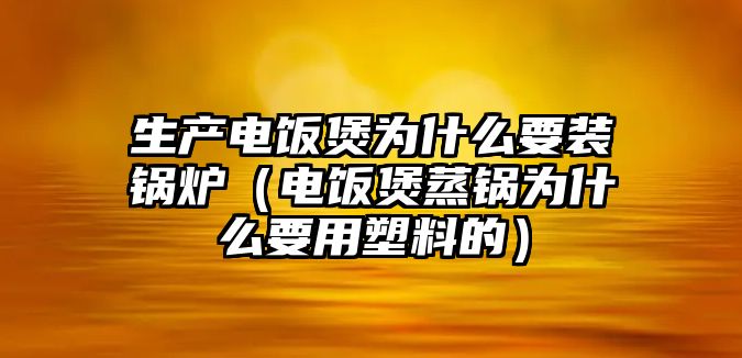 生產電飯煲為什么要裝鍋爐（電飯煲蒸鍋為什么要用塑料的）