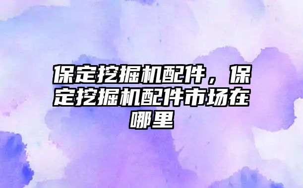 保定挖掘機配件，保定挖掘機配件市場在哪里