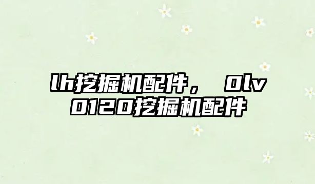 lh挖掘機配件，ⅴ0lv0120挖掘機配件