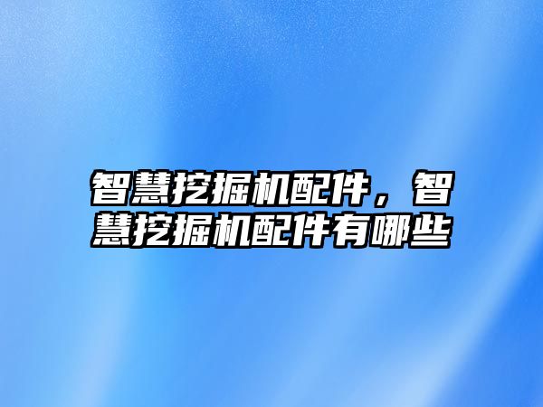 智慧挖掘機配件，智慧挖掘機配件有哪些