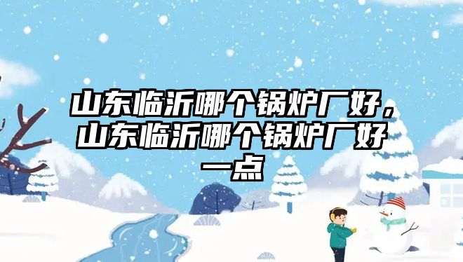 山東臨沂哪個鍋爐廠好，山東臨沂哪個鍋爐廠好一點