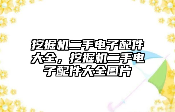 挖掘機二手電子配件大全，挖掘機二手電子配件大全圖片