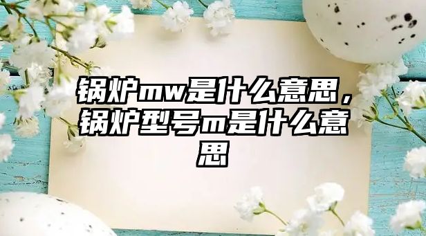 鍋爐mw是什么意思，鍋爐型號m是什么意思