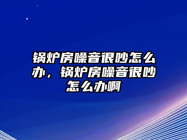 鍋爐房噪音很吵怎么辦，鍋爐房噪音很吵怎么辦啊