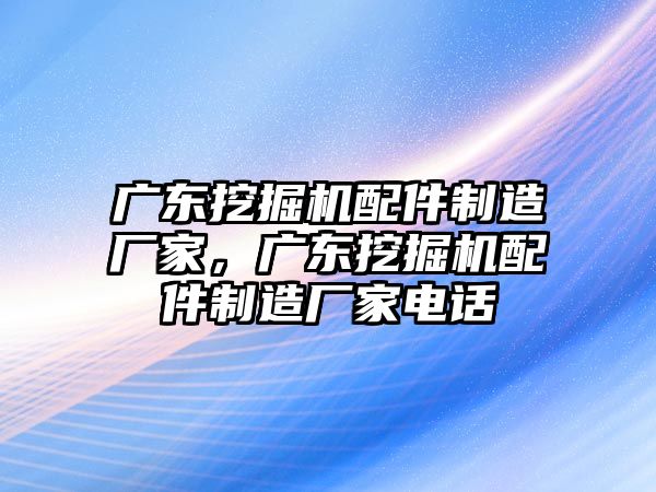 廣東挖掘機配件制造廠家，廣東挖掘機配件制造廠家電話