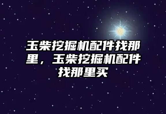 玉柴挖掘機配件找那里，玉柴挖掘機配件找那里買