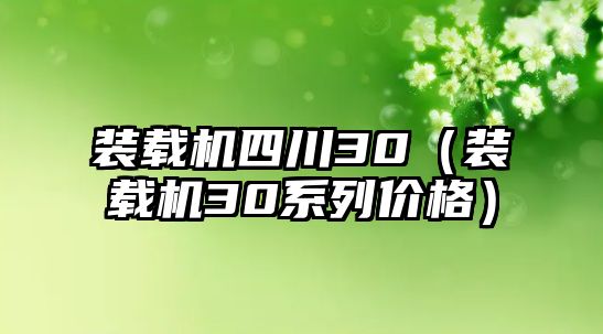 裝載機(jī)四川30（裝載機(jī)30系列價(jià)格）