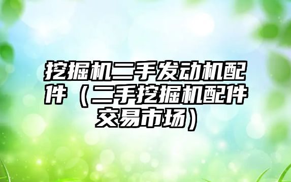 挖掘機二手發動機配件（二手挖掘機配件交易市場）