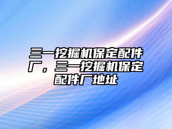 三一挖掘機保定配件廠，三一挖掘機保定配件廠地址