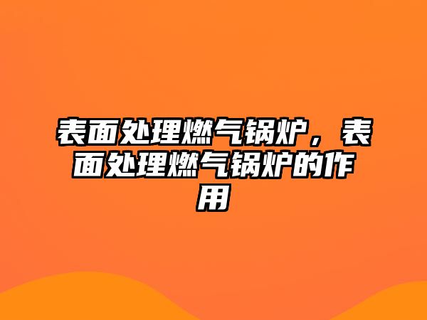 表面處理燃?xì)忮仩t，表面處理燃?xì)忮仩t的作用