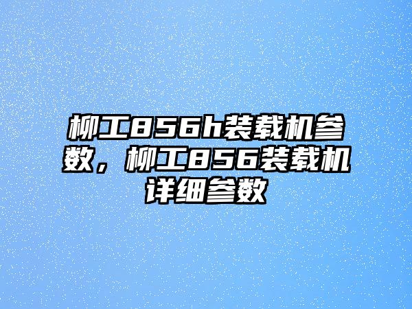 柳工856h裝載機參數，柳工856裝載機詳細參數