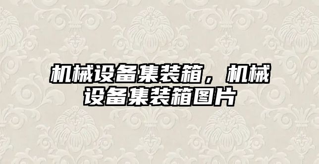 機械設備集裝箱，機械設備集裝箱圖片