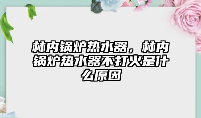 林內鍋爐熱水器，林內鍋爐熱水器不打火是什么原因