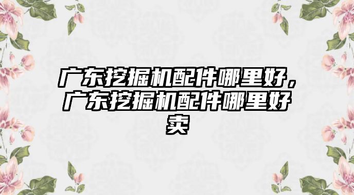 廣東挖掘機配件哪里好，廣東挖掘機配件哪里好賣