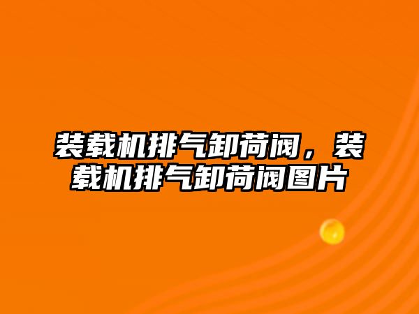 裝載機排氣卸荷閥，裝載機排氣卸荷閥圖片