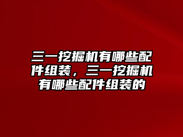 三一挖掘機(jī)有哪些配件組裝，三一挖掘機(jī)有哪些配件組裝的