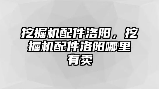 挖掘機配件洛陽，挖掘機配件洛陽哪里有賣