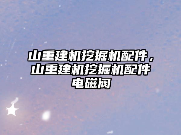 山重建機挖掘機配件，山重建機挖掘機配件電磁閥