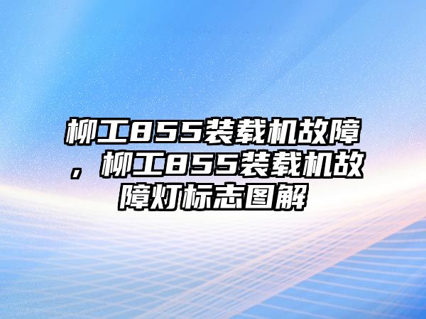 柳工855裝載機故障，柳工855裝載機故障燈標志圖解