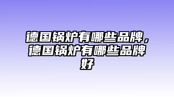 德國鍋爐有哪些品牌，德國鍋爐有哪些品牌好