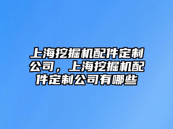 上海挖掘機配件定制公司，上海挖掘機配件定制公司有哪些