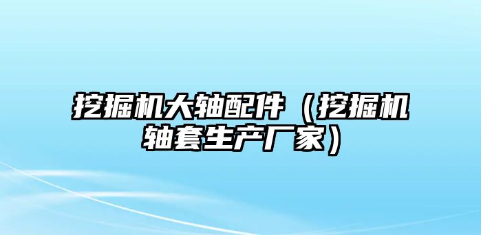 挖掘機大軸配件（挖掘機軸套生產廠家）