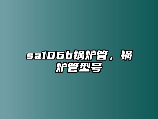 sa106b鍋爐管，鍋爐管型號