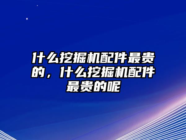 什么挖掘機配件最貴的，什么挖掘機配件最貴的呢