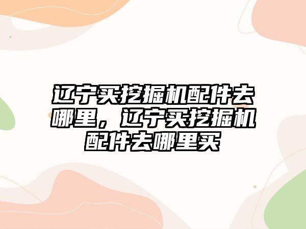 遼寧買挖掘機配件去哪里，遼寧買挖掘機配件去哪里買