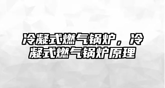 冷凝式燃?xì)忮仩t，冷凝式燃?xì)忮仩t原理