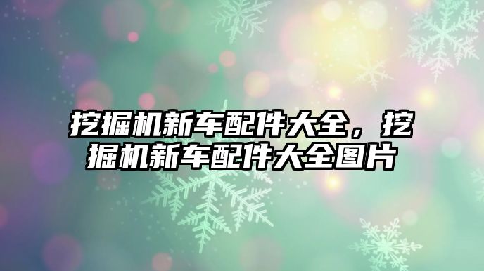 挖掘機新車配件大全，挖掘機新車配件大全圖片