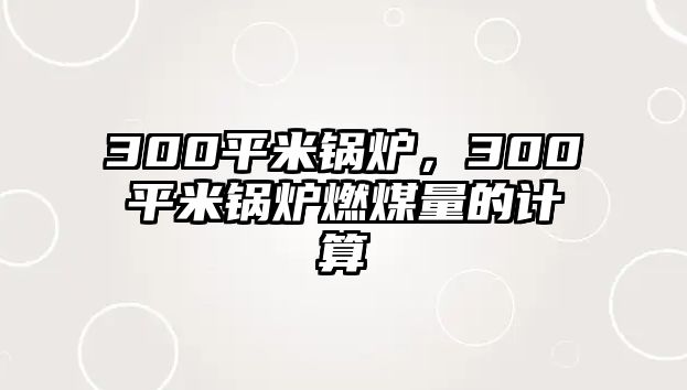 300平米鍋爐，300平米鍋爐燃煤量的計(jì)算