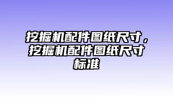 挖掘機配件圖紙尺寸，挖掘機配件圖紙尺寸標準