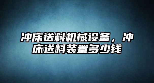 沖床送料機械設備，沖床送料裝置多少錢