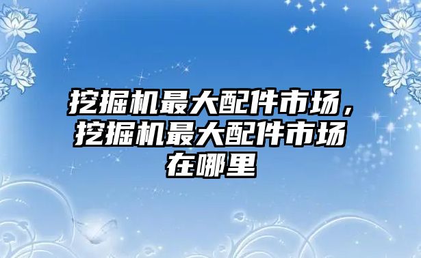 挖掘機最大配件市場，挖掘機最大配件市場在哪里