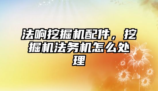 法響挖掘機配件，挖掘機法務機怎么處理