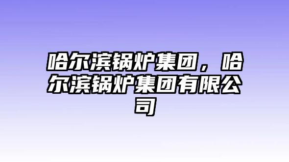 哈爾濱鍋爐集團，哈爾濱鍋爐集團有限公司