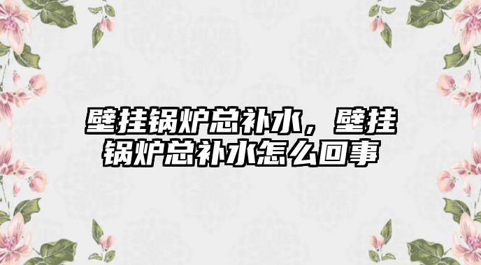 壁掛鍋爐總補水，壁掛鍋爐總補水怎么回事