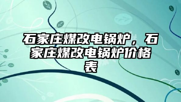 石家莊煤改電鍋爐，石家莊煤改電鍋爐價格表