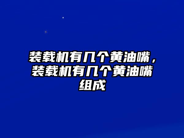 裝載機(jī)有幾個(gè)黃油嘴，裝載機(jī)有幾個(gè)黃油嘴組成