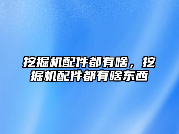 挖掘機配件都有啥，挖掘機配件都有啥東西