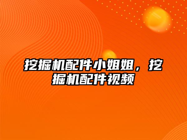 挖掘機配件小姐姐，挖掘機配件視頻