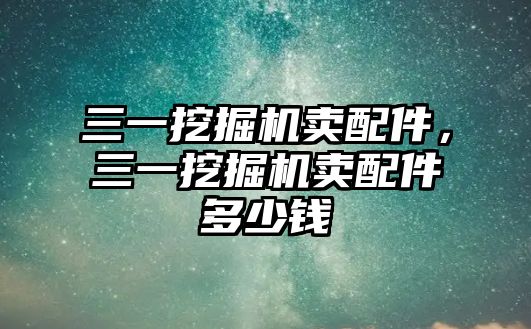 三一挖掘機賣配件，三一挖掘機賣配件多少錢